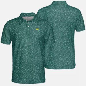 Green Patterned Men's Master’s Polo
